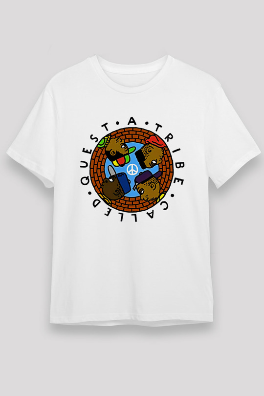 A Tribe Called Quest Baskılı Unisex Beyaz Tişört - Tshirt