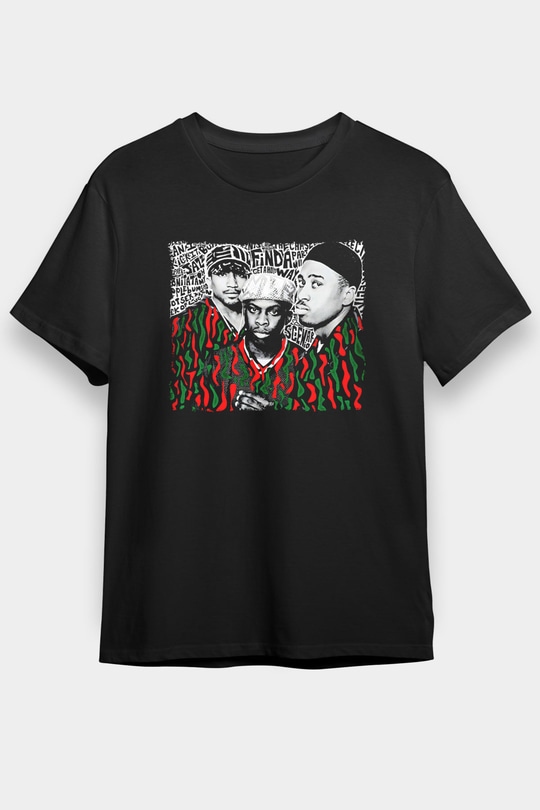 A Tribe Called Quest Baskılı Unisex Siyah Tişört - Tshirt