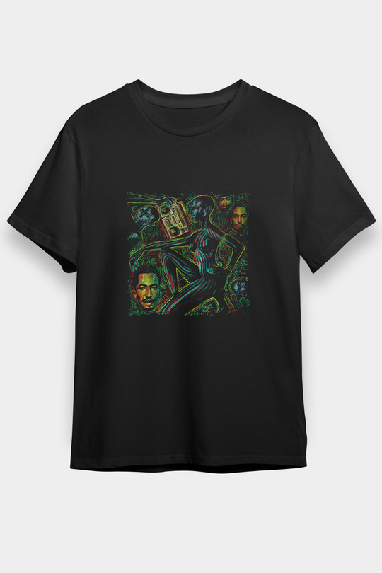 A Tribe Called Quest Baskılı Unisex Siyah Tişört