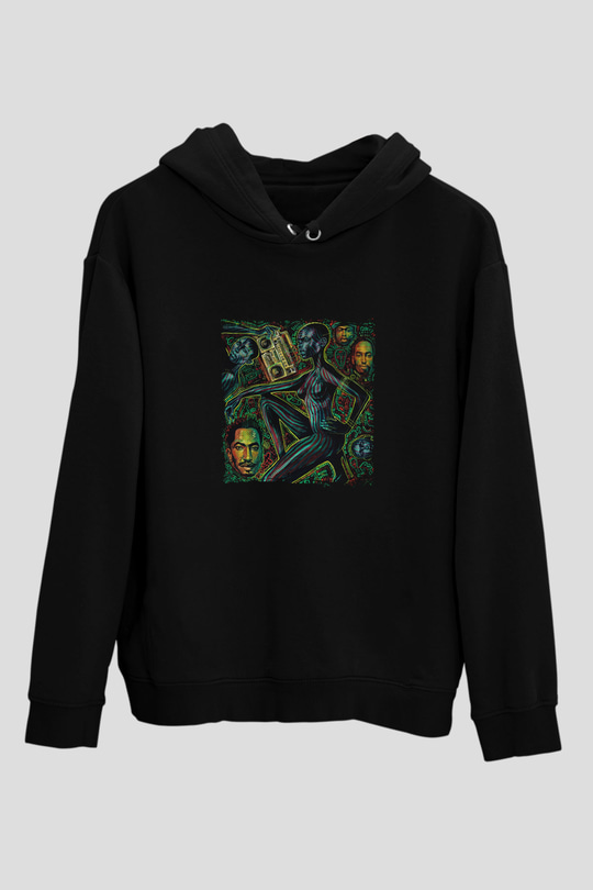 A Tribe Called Quest Baskılı Unisex Siyah Hoodie