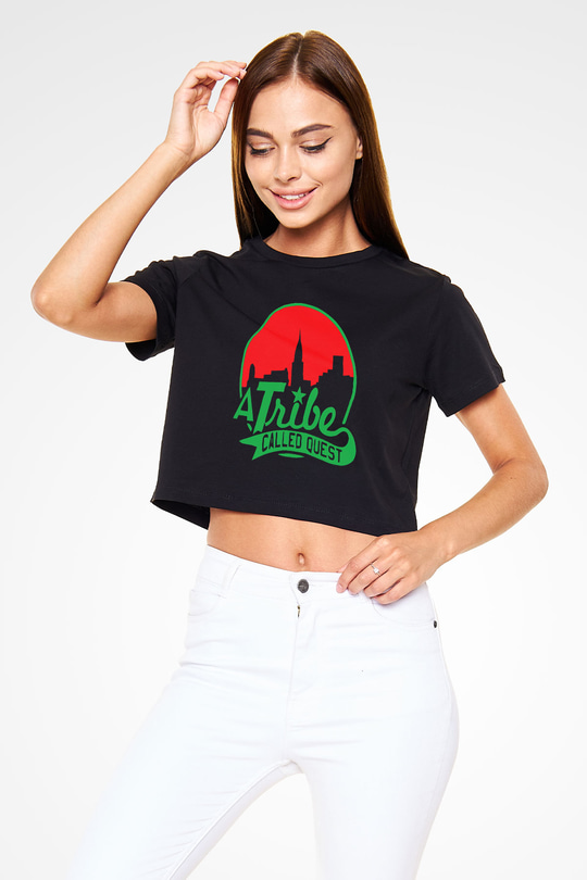 A Tribe Called Quest Siyah Crop Top Tişört