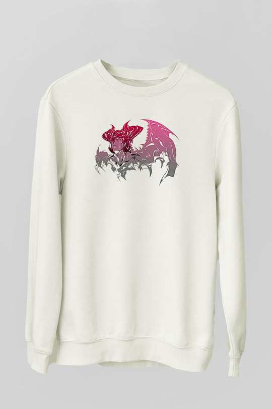 Aatrox James Baskılı Beyaz Unisex Sweatshirt