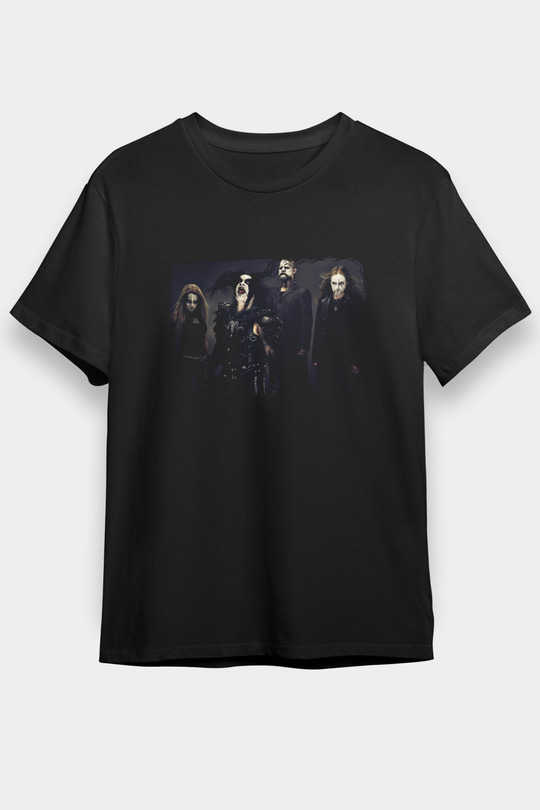 Abbath Baskılı Unisex Siyah Tişört