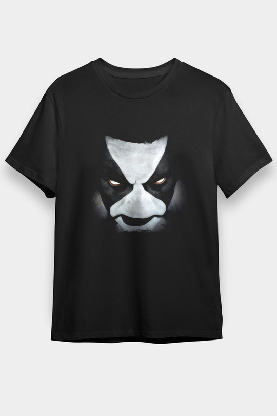Abbath Baskılı Unisex Siyah Tişört