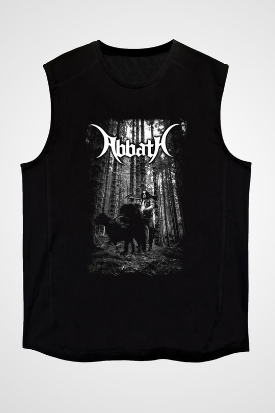 Abbath Siyah Unisex Kolsuz Tişört