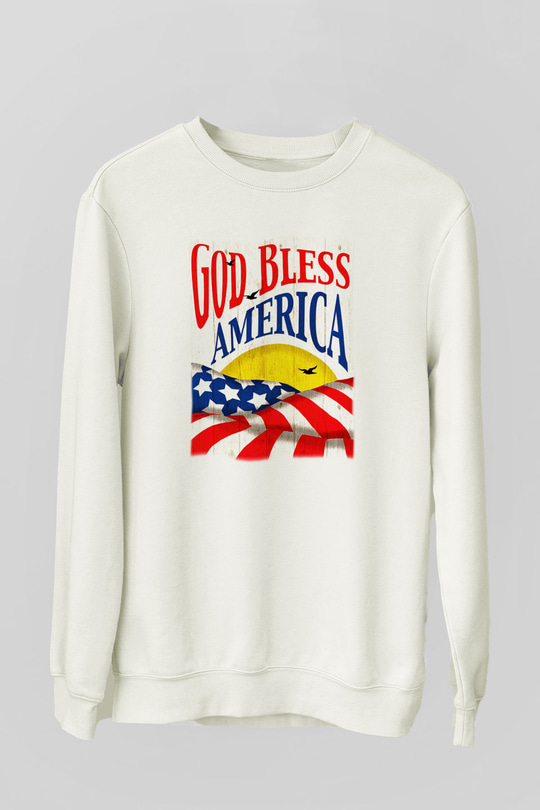 ABD Beyaz Unisex Sweatshirt