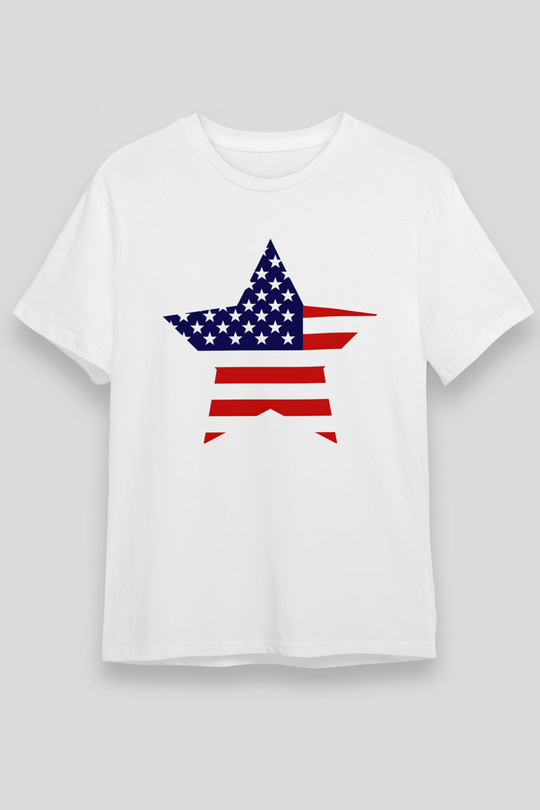 ABD Beyaz Unisex Tişört T-Shirt - TişörtFabrikası