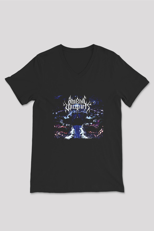 Abigail Williams Baskılı Unisex Siyah V Yaka Tişört