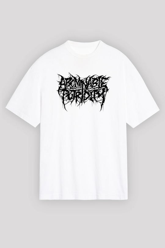 Abomindable Patrudity Baskılı Beyaz Unisex Oversize Tişört - Tshirt