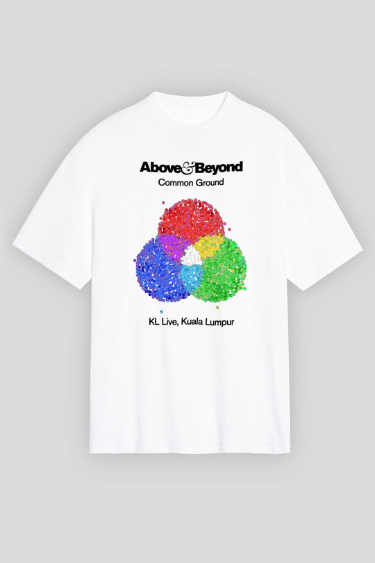 Above and Beyond Beyaz Unisex Oversize Tişört T-Shirt