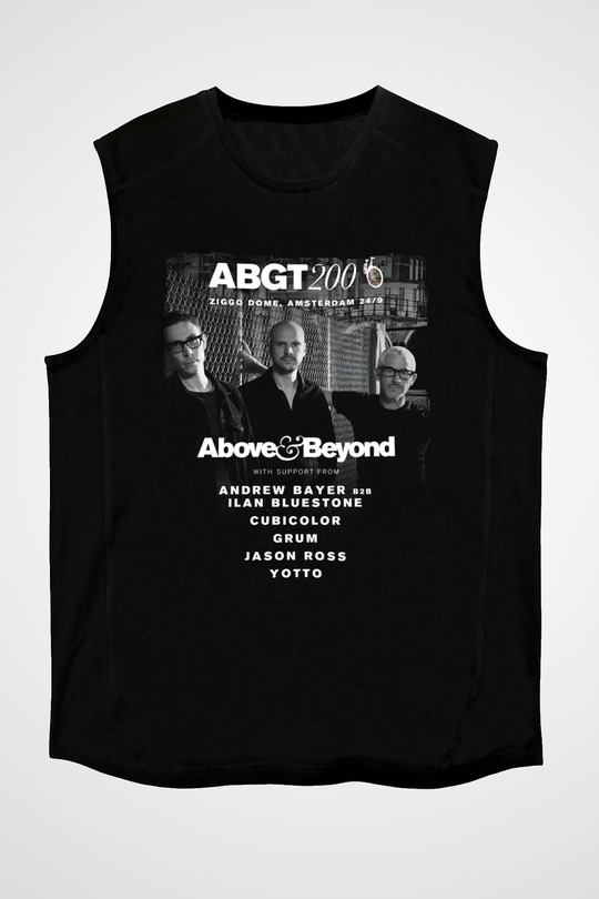 Above and Beyond Siyah Unisex Kolsuz Tişört
