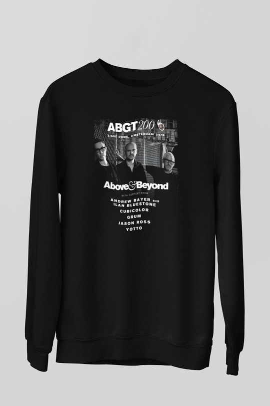Above and Beyond Siyah Unisex Sweatshirt