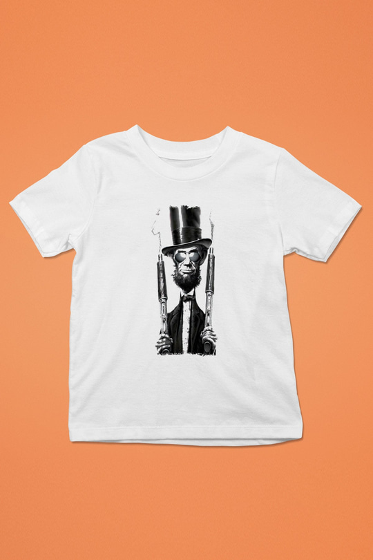 Abraham Lincoln Beyaz Unisex Çocuk Tişört