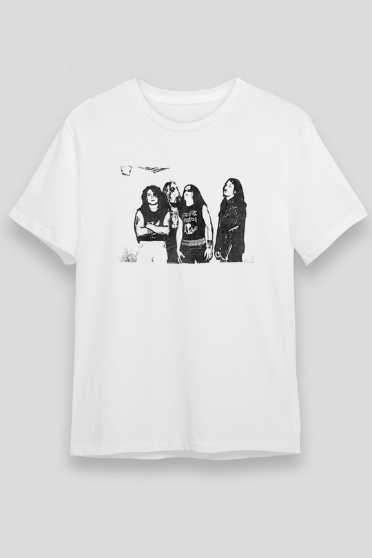 Abruptum Baskılı Unisex Beyaz Tişört - Tshirt