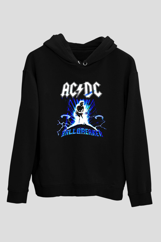 AC DC Ballbreaker Siyah Unisex Kapüşonlu Sweatshirt