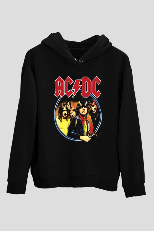 AC DC Highway To Hell Siyah Unisex Hoodie