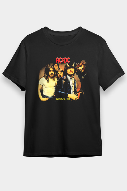 AC DC Highway To Hell Siyah Unisex Tişört T-Shirt - TişörtFabrikası