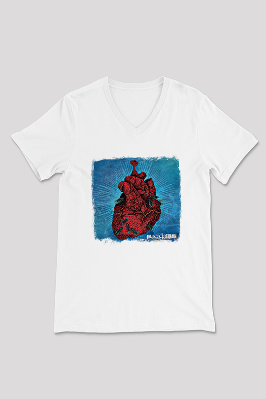 Acacia Strain Baskılı Unisex Beyaz V Yaka Tişört