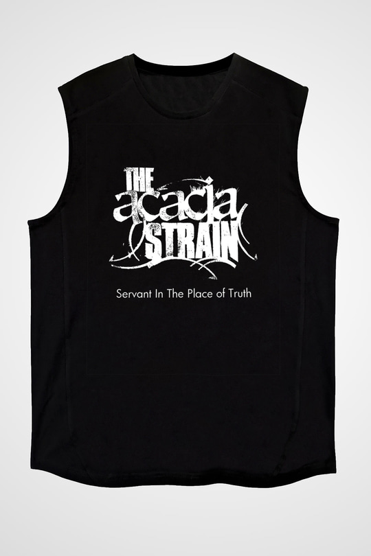 Acacia Strain Baskılı Unisex Siyah Kolsuz Tişört