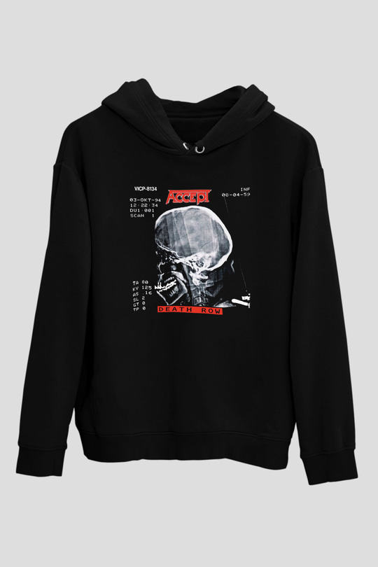 Accept Siyah Unisex Hoodie