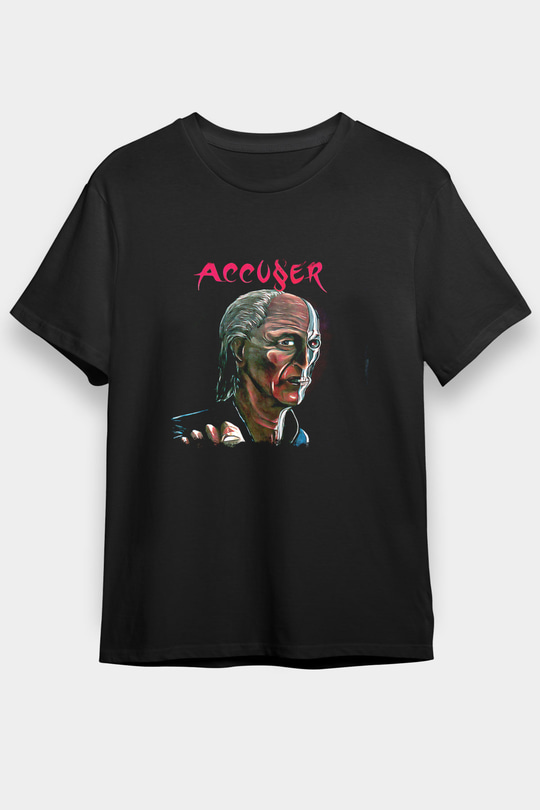 Accuser Baskılı Unisex Siyah Tişört