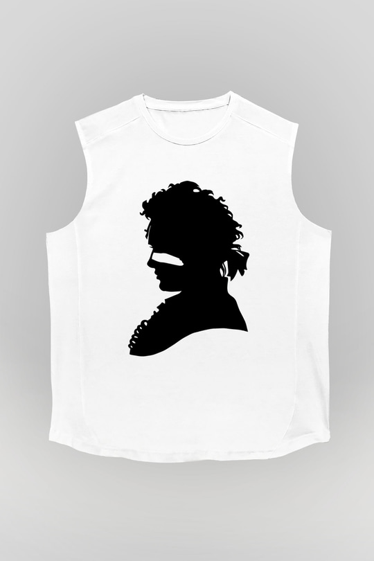 Adam Ant Beyaz Unisex Kolsuz Tişört