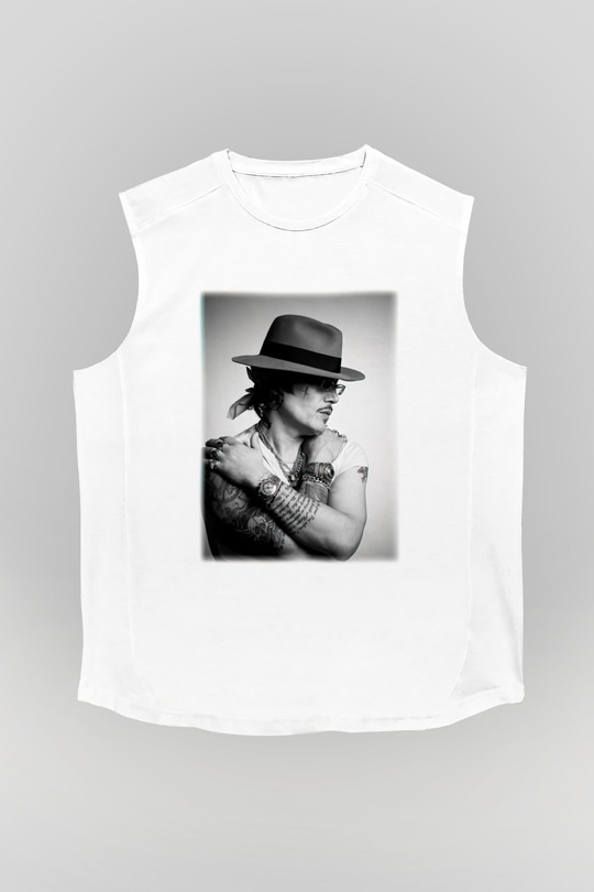 Adam Ant Beyaz Unisex Kolsuz Tişört