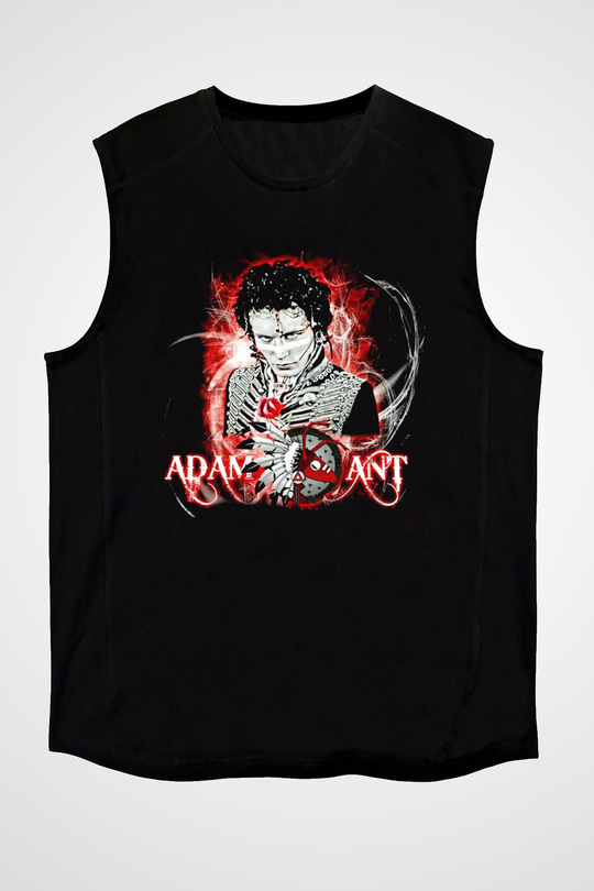 Adam Ant Siyah Unisex Kolsuz Tişört