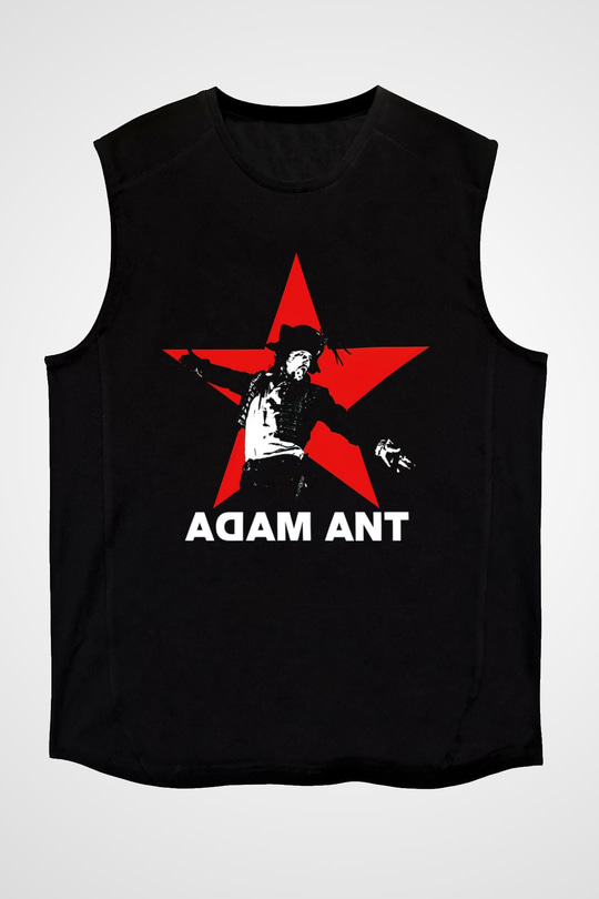 Adam Ant Siyah Unisex Kolsuz Tişört