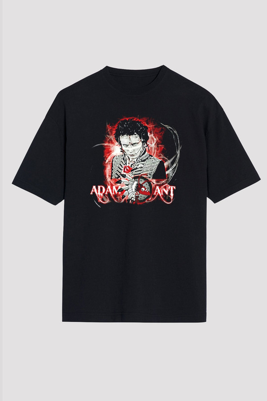 Adam Ant Siyah Unisex Oversize Tişört T-Shirt