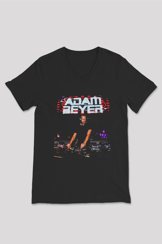 Adam Beyer Siyah Unisex V Yaka Tişört