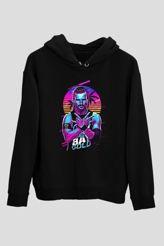 Adam Cole Baskılı Unisex Siyah Hoodie