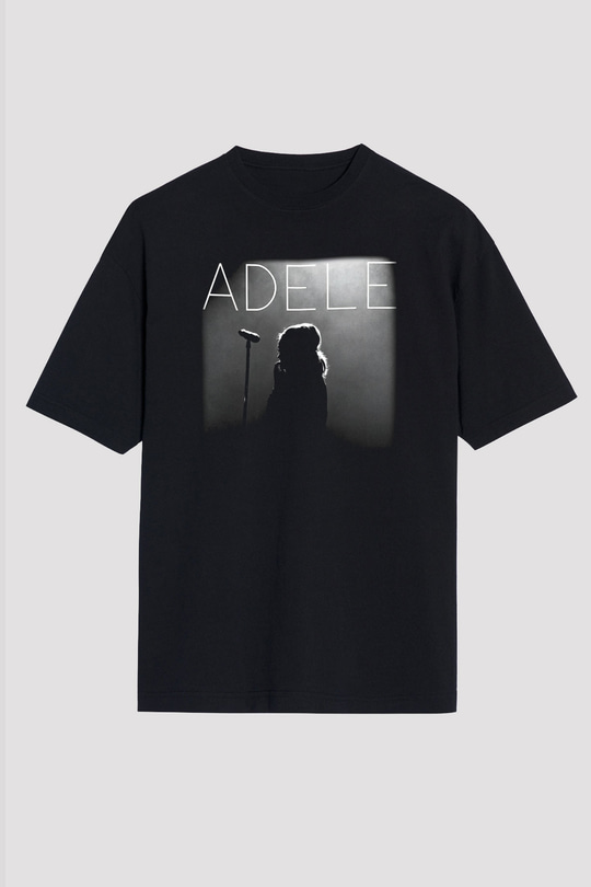 Adele Siyah Unisex Oversize Tişört T-Shirt