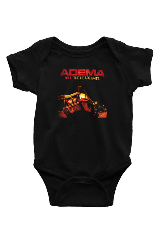 Adema Baskılı Unisex Siyah Bebek Body - Zıbın