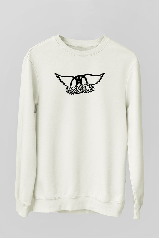 Aerosmith Beyaz Unisex Sweatshirt