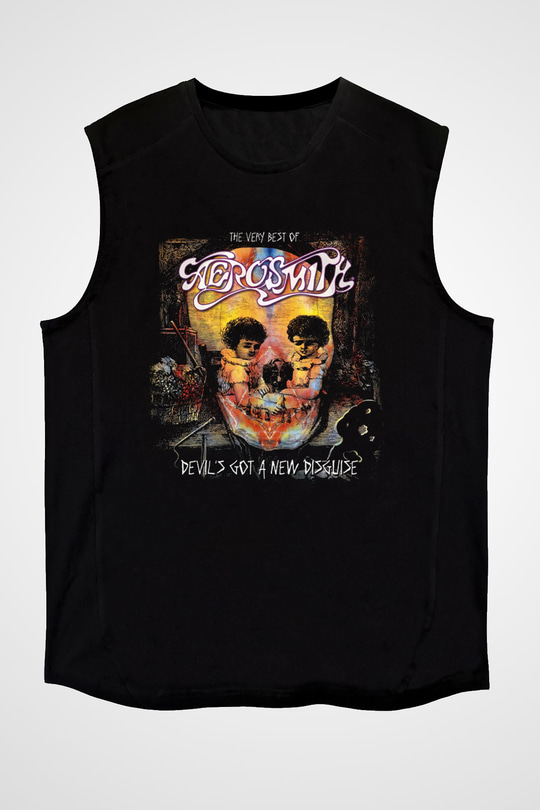 Aerosmith Siyah Unisex Kolsuz Tişört