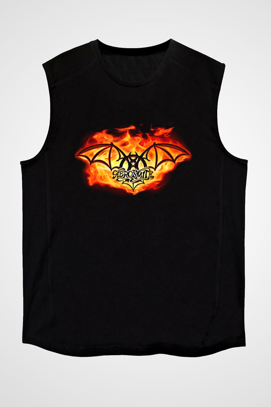 Aerosmith Siyah Unisex Kolsuz Tişört