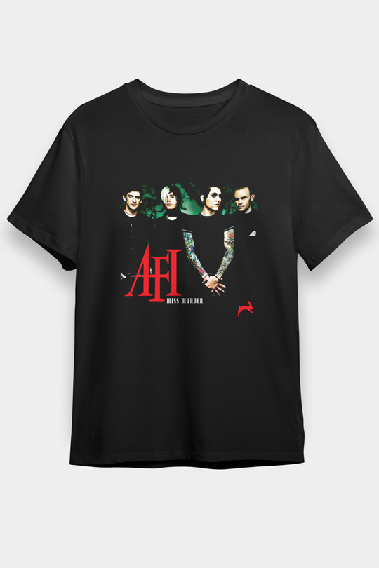 Afi Baskılı Unisex Siyah Tişört
