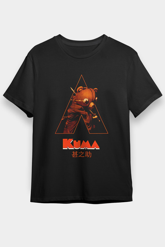 Afro Samurai Baskılı Unisex Siyah Tişört - Tshirt