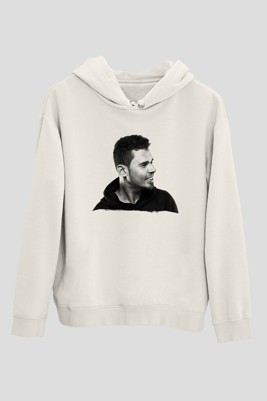 Afrojack Beyaz Unisex Kapüşonlu Sweatshirt