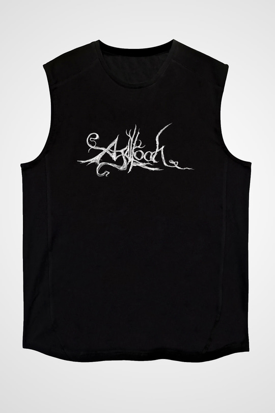 Agalloch Baskılı Unisex Siyah Kolsuz Tişört - Tshirt