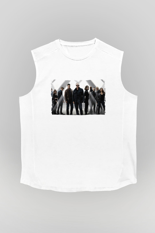 Agents of S.H.I.E.L.D. Beyaz Unisex Kolsuz Tişört