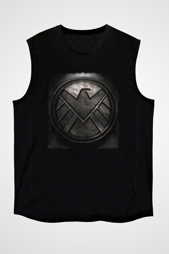 Agents of S.H.I.E.L.D. Siyah Unisex Kolsuz Tişört