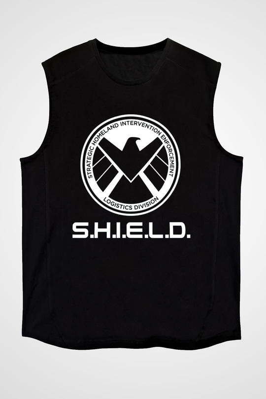 Agents of S.H.I.E.L.D. Siyah Unisex Kolsuz Tişört