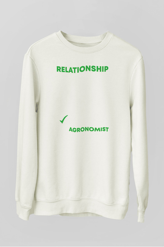 Agronomist Beyaz Unisex Sweatshirt