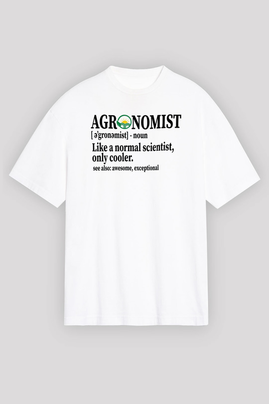 Agronomist Beyaz Unisex Tişört T-Shirt - TişörtFabrikası