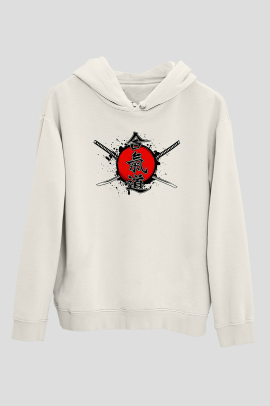 Aikido Beyaz Unisex Hoodie