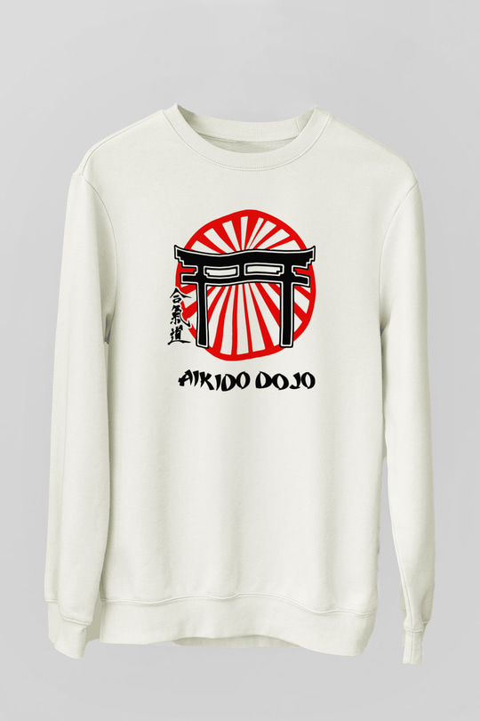 Aikido Beyaz Unisex Sweatshirt