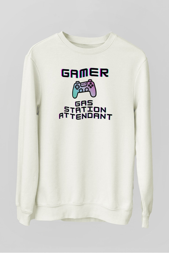 Akaryakıt Beyaz Unisex Sweatshirt