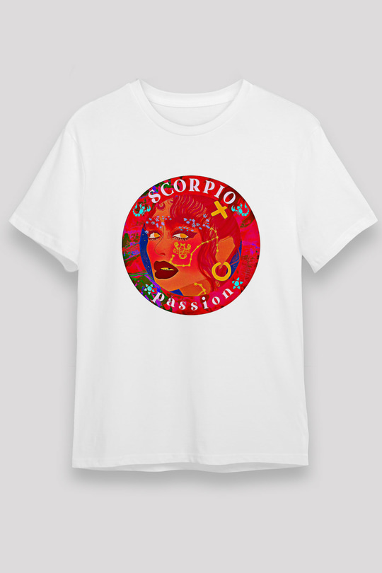 Akrep Burcu Unisex Baskılı Beyaz Tişört - Tshirt